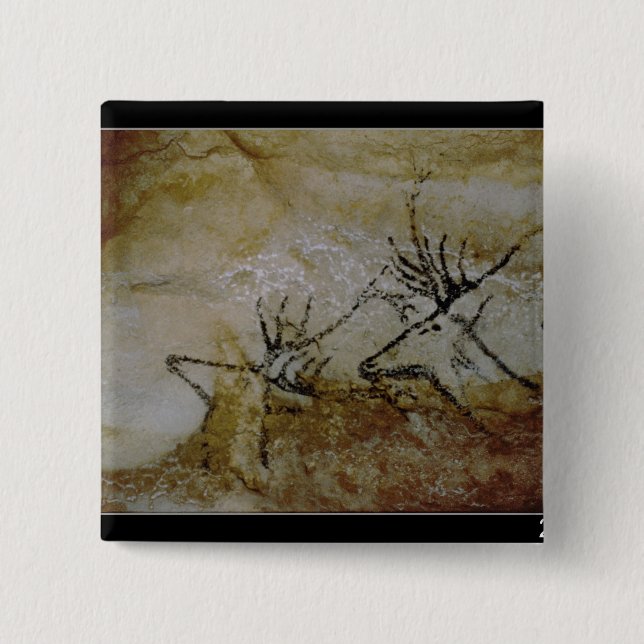 Frieze of deer, c.17000 BC Pinback Button (Front)