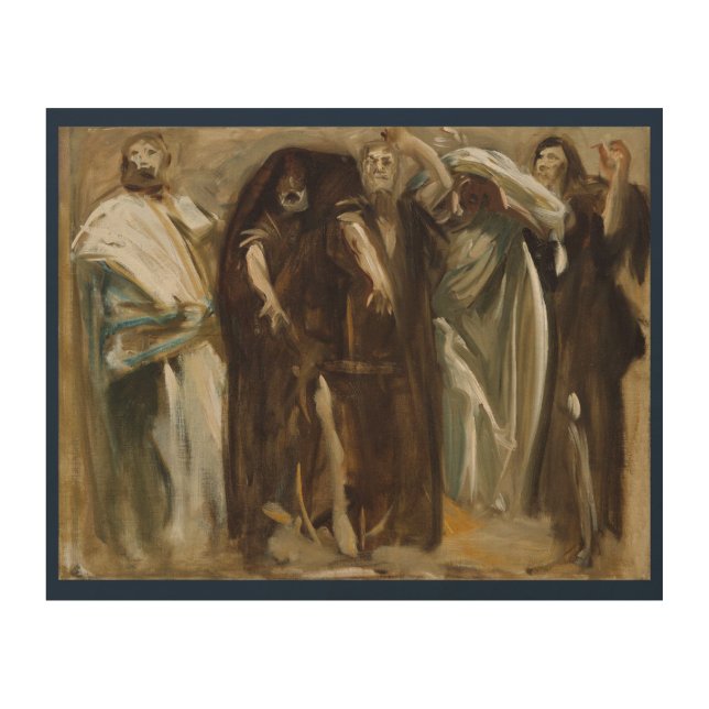 Frieze of the Prophets-study, Sargent   Wood Wall Art (Front)
