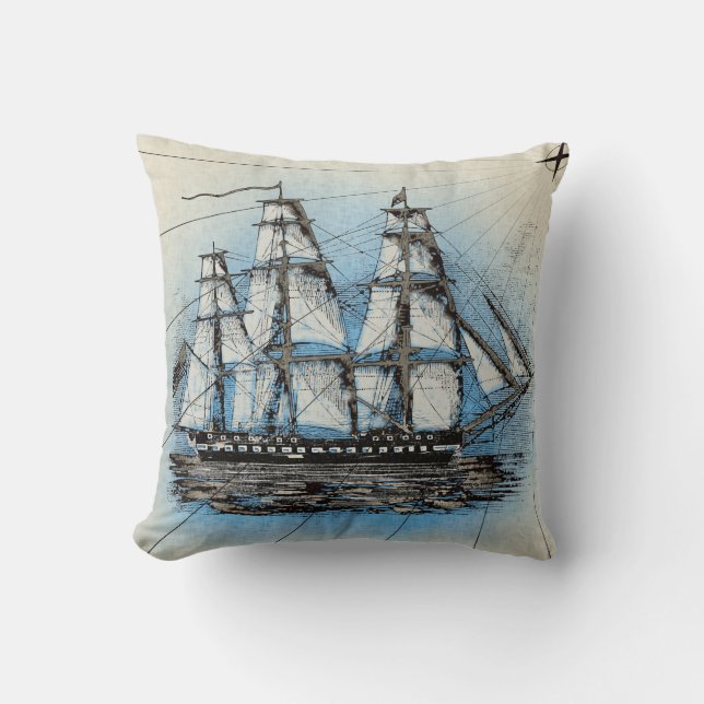Frigate Throw Pillow (Front)