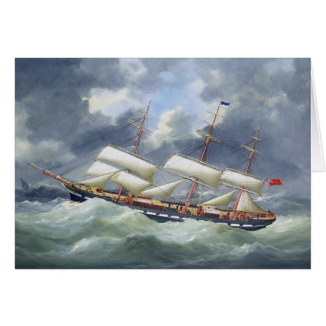 Frigate Training ship Atalanta 1885 Cards (Front Horizontal)