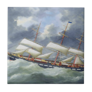 Frigate Training ship Atalanta 1885 Ceramic Tile