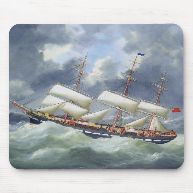 Frigate Training ship Atalanta 1885 Mouse Pad (Front)