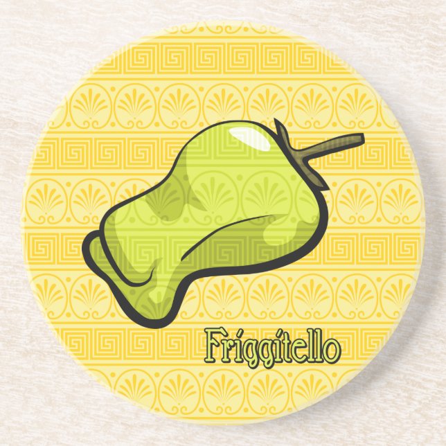 Friggitello Chili Pepper Sandstone Coaster (Front)
