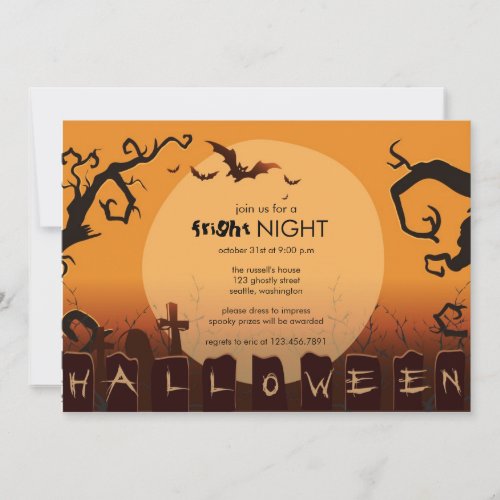 Fright Night _ halloween party invitation