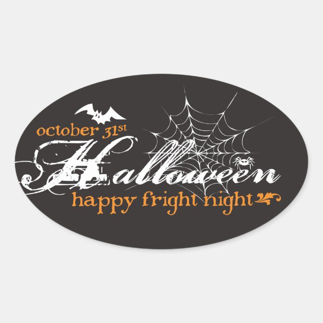 Fright Night Halloween Stickers (Front)