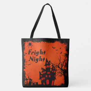Fright Night Haunted House Tote Bag