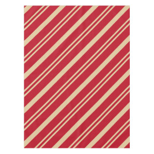 "Fright Night Stripes" Blood Red/Creepy Cream Tablecloth