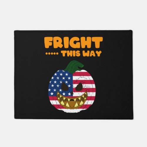 Fright This Way Funny Halloween Men American Doormat