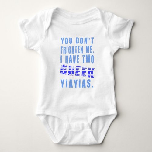 Frighten Me Greek Yiayias Baby Bodysuit