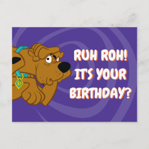 Frightened Scooby-Doo Birthday Postcard