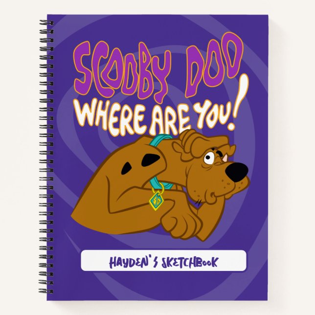 Frightened Scooby-Doo Drawing Notebook (Front)