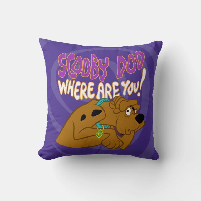 Frightened Scooby-Doo Throw Pillow (Front)