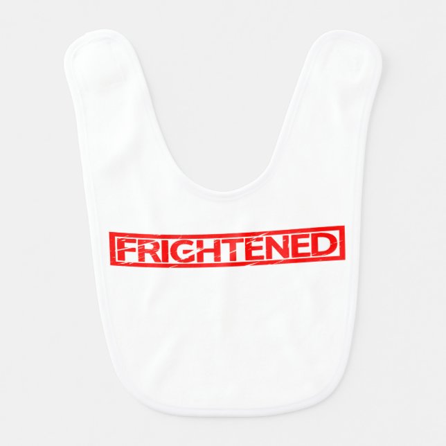 Frightened Stamp Baby Bib (Front)
