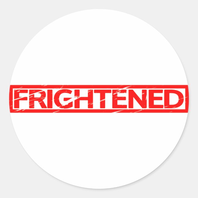 Frightened Stamp Classic Round Sticker (Front)