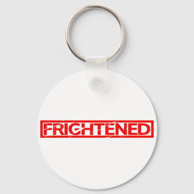 Frightened Stamp Keychain (Front)