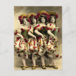 Frightening Cancan Dancers Postcard
