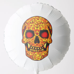 Frightening Halloween skull with red eyes  Balloon