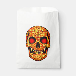 Frightening Halloween skull with red eyes Favor Bag