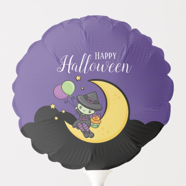 Frightfully Cute Halloween Witch Balloon (Front)