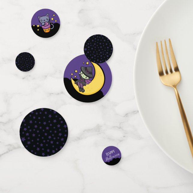 Frightfully Cute Halloween Witch Confetti (Group)