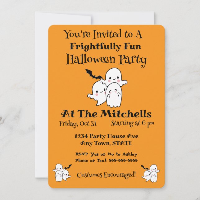 Frightfully Fun Halloween Party Invitation (Front)