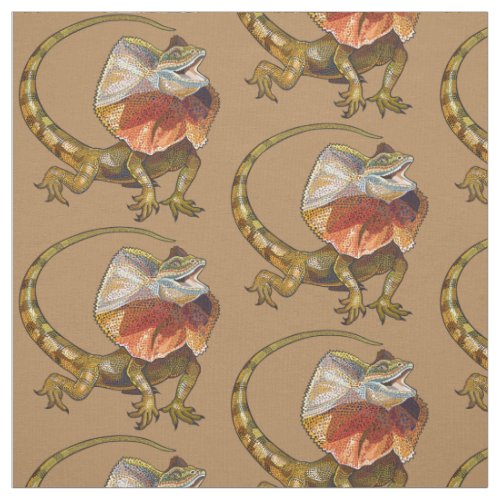 frill necked lizard fabric
