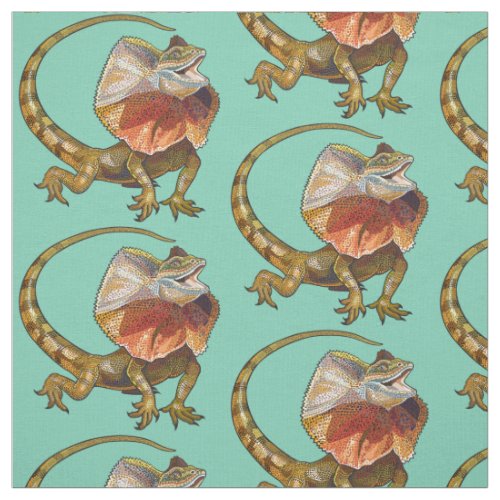 frill necked lizard fabric