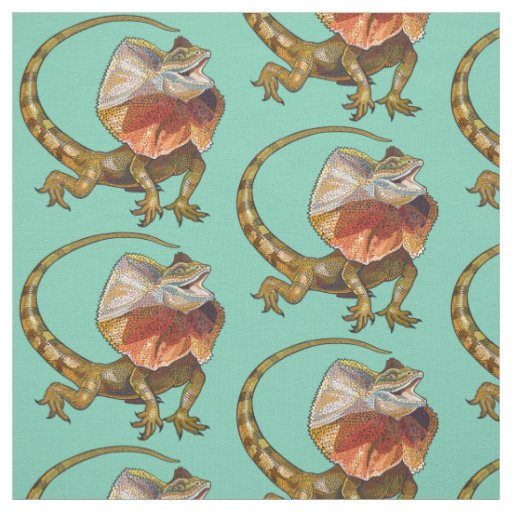 frill necked lizard fabric