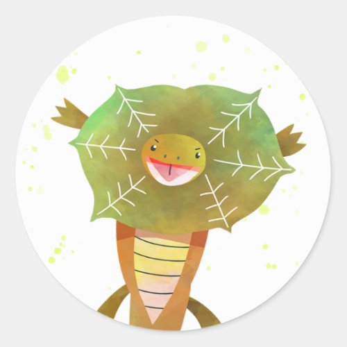 Frilled Lizard Reptile Birthday Party Stickers