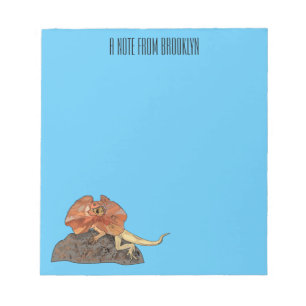 Frilled-neck lizard cartoon illustration notepad