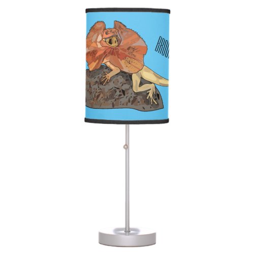 Frilled_neck lizard cartoon illustration table lamp