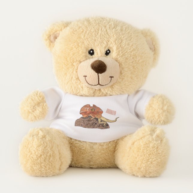 Frilled-neck lizard cartoon illustration teddy bear (Front)