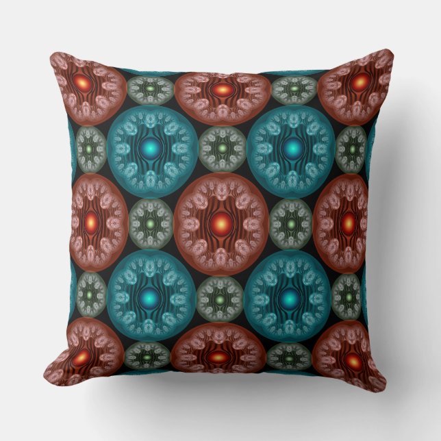 Frilly colorful decoration throw pillow (Front)