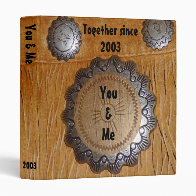 Fringe and Concho photo album 3 Ring Binder (Front/Spine)