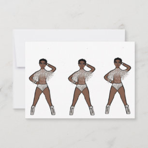 Fringe Dancer Notecard A ( Silver )