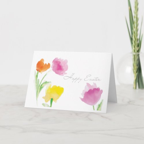 Fringed Easter Tulips Easter Note Card