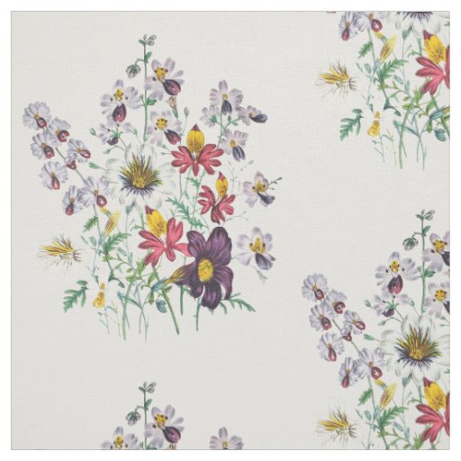 Fringeflowers and Velvet Trumpet Flowers Fabric