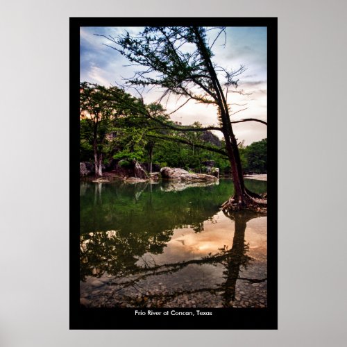 Frio River Sunset Poster