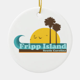 Fripp Beach Ceramic Ornament