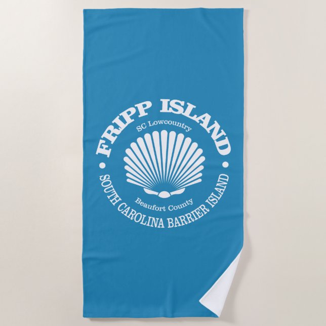 Fripp Island (seashell) Beach Towel (Front)