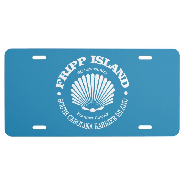 Fripp Island (seashell) License Plate (Front)