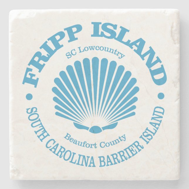 Fripp Island (seashell) Stone Coaster (Front)