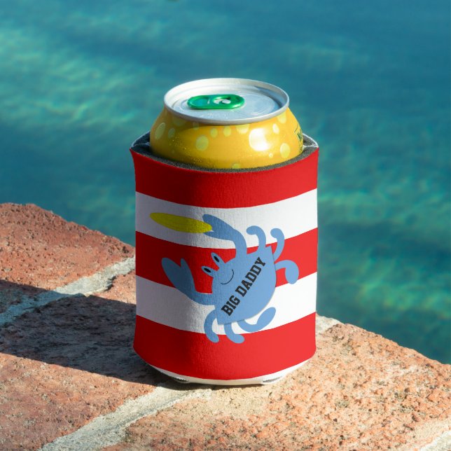 Frisbee Crab Personalized Can Cooler (In Situ Pool)