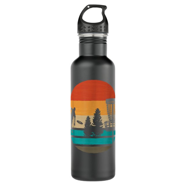 Frisbee Disc Golf  Ultimate Frisbee Stainless Steel Water Bottle (Front)