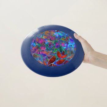 Frisbee Floral Abstract Stained Glass by Medusa81 at Zazzle