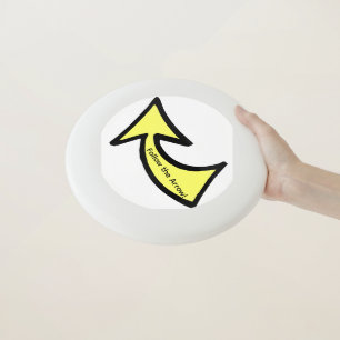 Frisbee Flying D Cute Follow the Yellow Arrow!