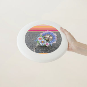 Frisbee Flying D Cute Opossum Floral
