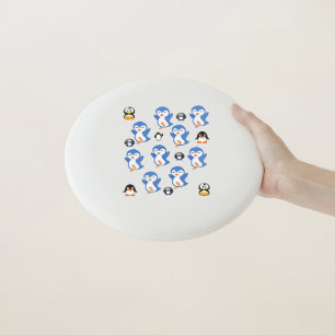 Frisbee Flying D Cute Penguins
