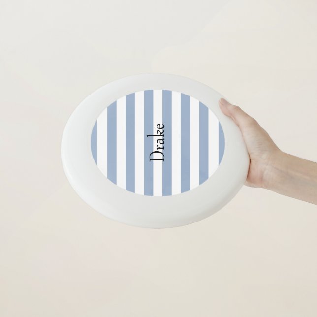 Frisbee Flying D Cute Stripe Blue & White  (In Hand)