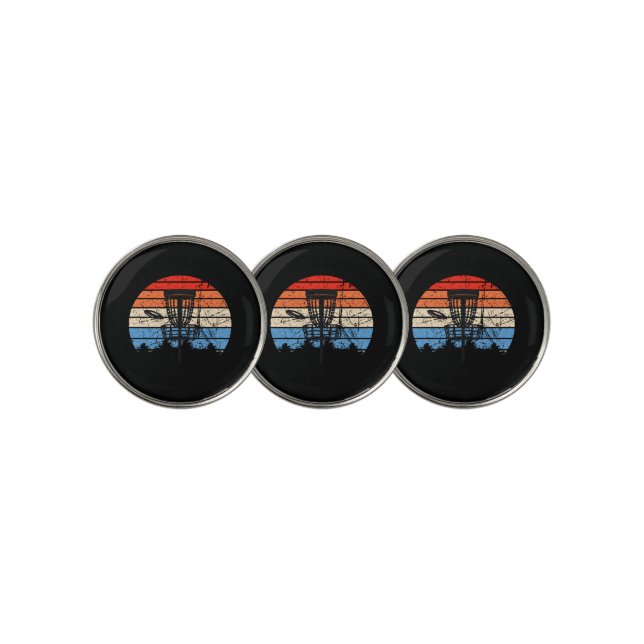 Frisbee Golf Disc Golf Retro Ball Marker (3 Up)